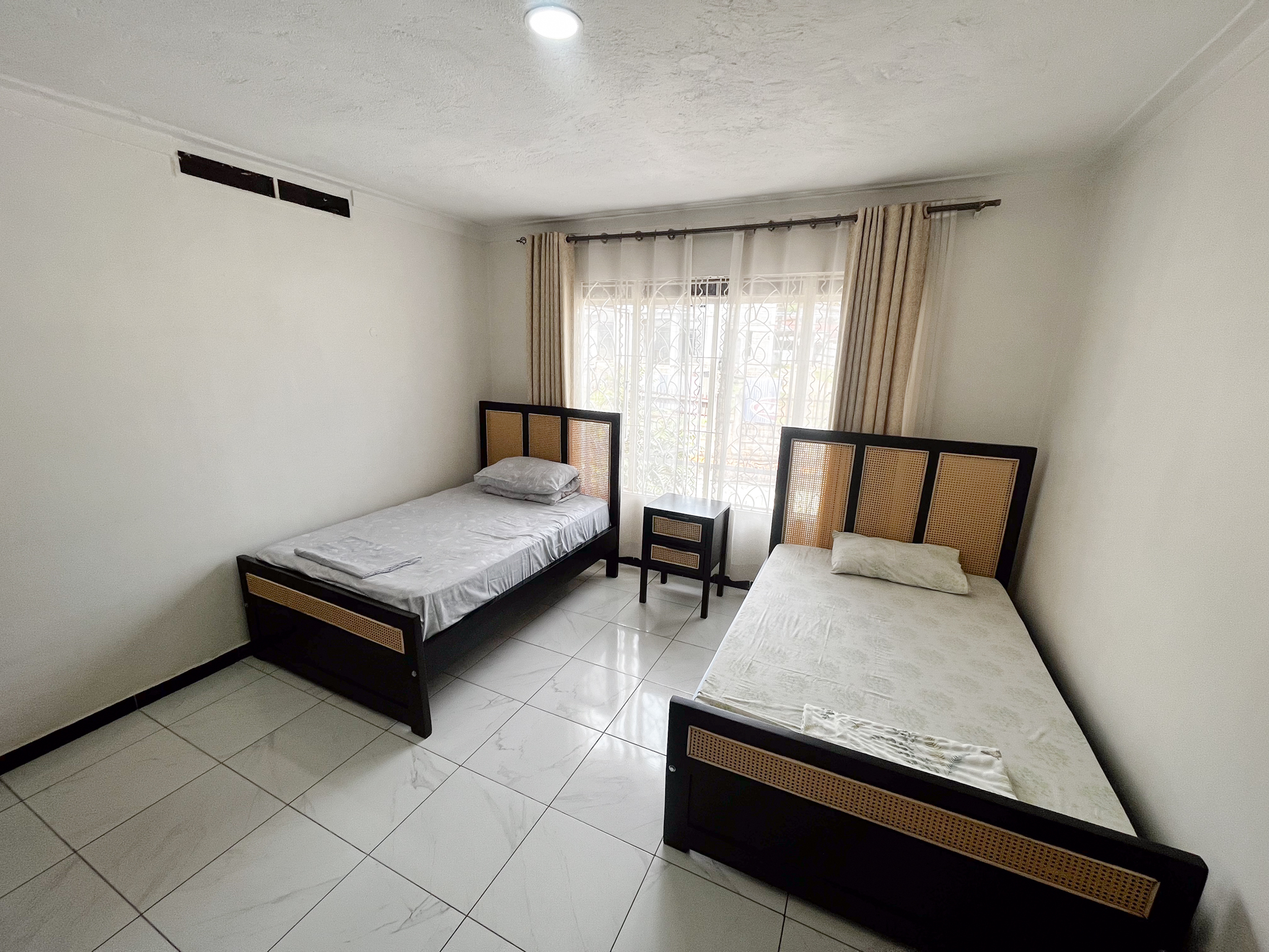 Modern Cane Panel Bed Set view 2